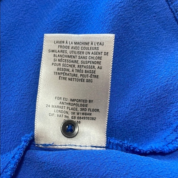 Maeve Anthropologie Blue Long Sleeve Wrap Dress - Picture 13 of 13